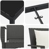 vidaXL Σέτ φαγητού για κήπο με μαξιλάρι 9 pcs Μαύρο συνθετικό ρατάν