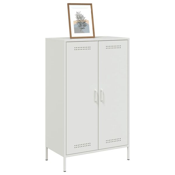 vidaXL Ντουλάπι Λευκό 68x39x113 εκ. από Ατσάλι