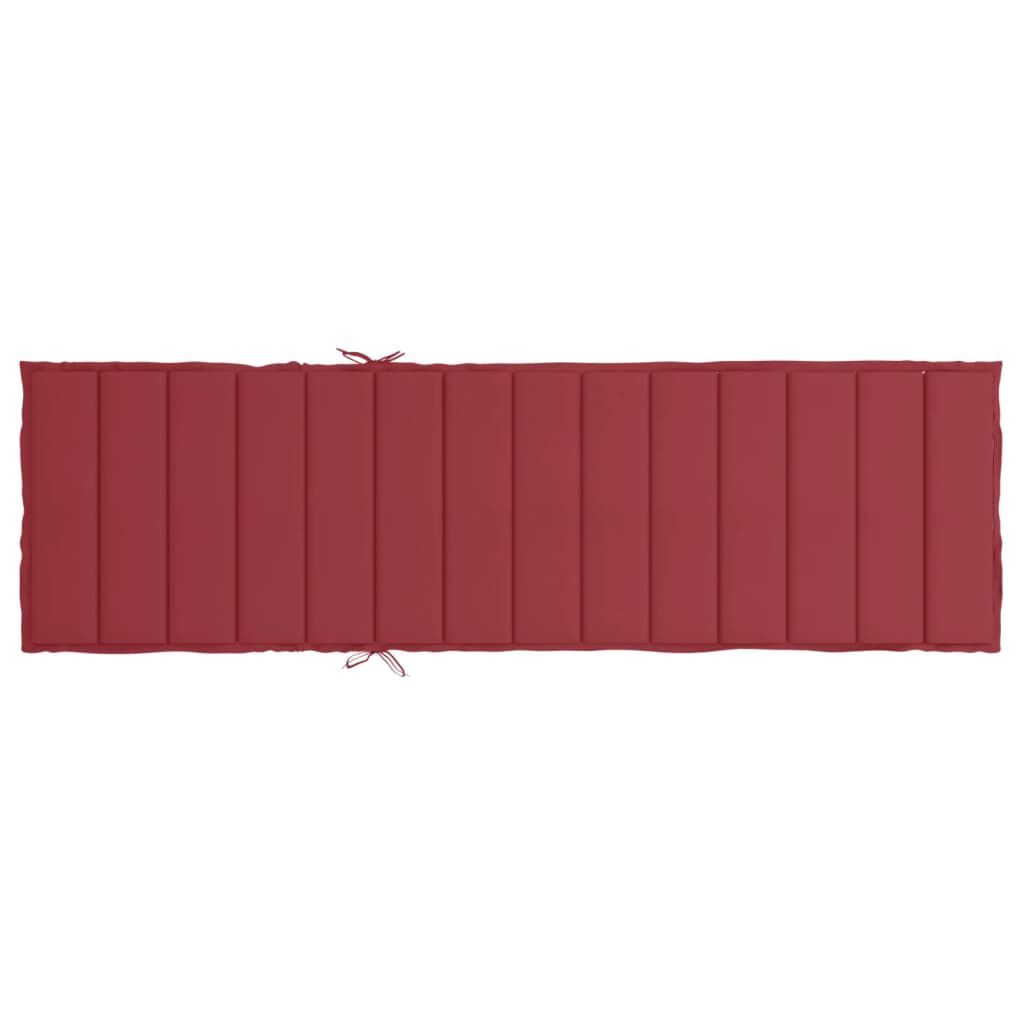 vidaXL Μαξιλάρι Ξαπλώστρας Μπορντό 200 x 50 x 3 εκ. από Ύφασμα Oxford