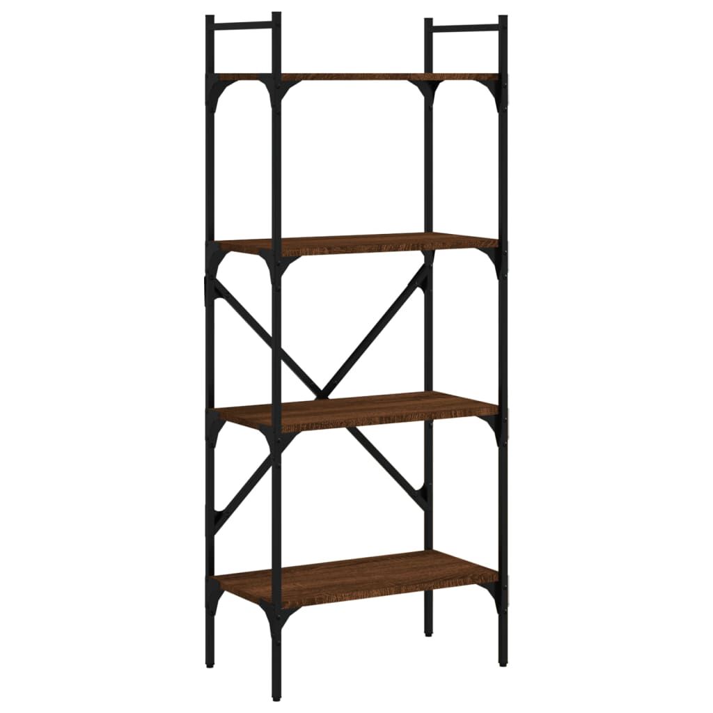 vidaXL Βιβλιοθήκη 4 Επιπέδων Καφέ Δρυς 56x31,5x138,5 εκ. Επεξεργ. Ξύλο