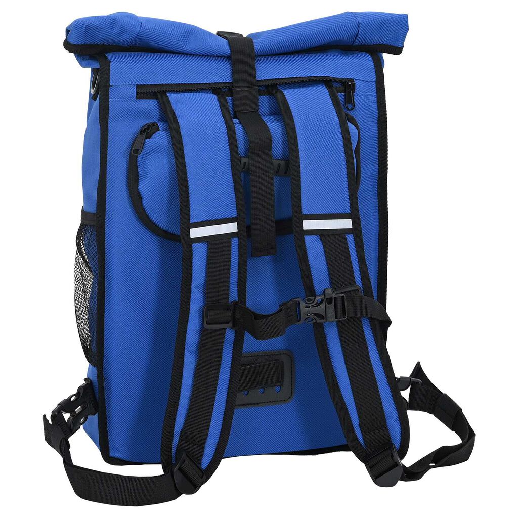 vidaXL τσάντα ποδηλάτου για σχάρα pannier 20 L, μπλε, 31 x 13 x 58 εκ.