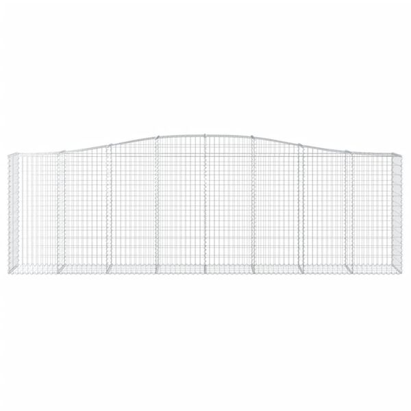 vidaXL Συρματοκιβώτια Τοξωτά 5 τεμ. 400x50x120/140 εκ. Γαλβαν. Ατσάλι