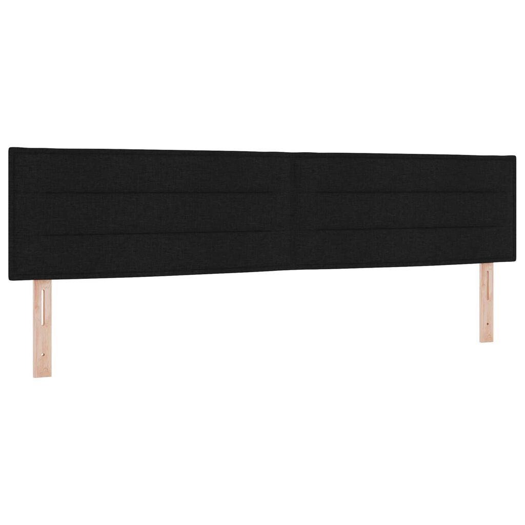 vidaXL Κρεβάτι με ελατήρια Μαύρο 200 x 200 cm Ύφασμα και αφρός