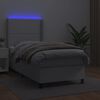 vidaXL &Kappa;&rho;&epsilon;&beta;ά&tau;&iota; Boxspring &mu;&epsilon; &Sigma;&tau;&rho;ώ&mu;&alpha; & LED &Lambda;&epsilon;&upsilon;&kappa;ό 80x200 &epsilon;&kappa;. &Sigma;&upsilon;&nu;&theta;. &Delta;έ&rho;&mu;&alpha;