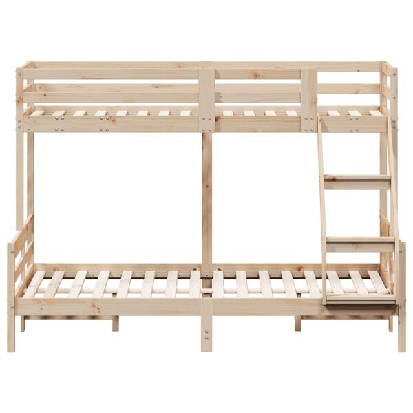 vidaXL Κουκέτα 90x200/140x200 εκ. από Μασίφ Ξύλο Πεύκου
