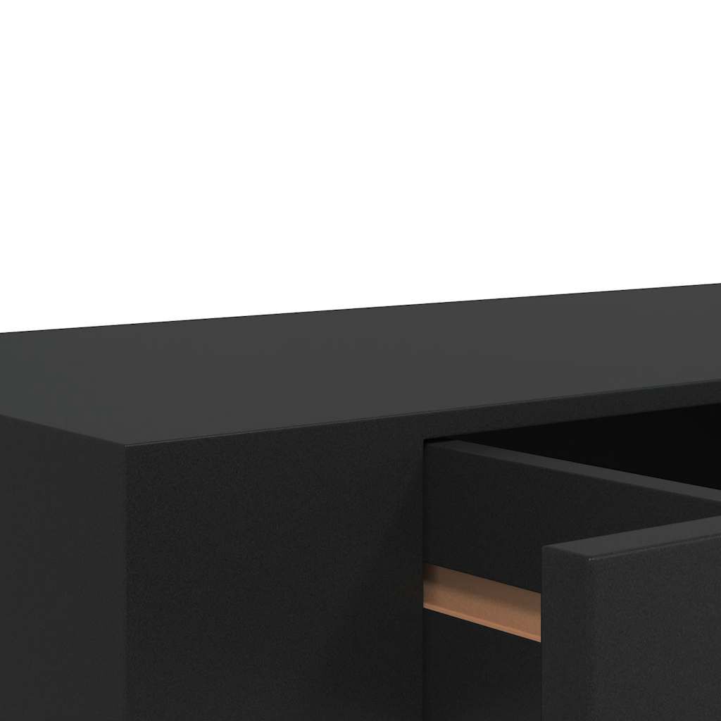 vidaXL Ράφι Τοίχου με Συρτάρι Μαύρο 48 x 25 x 8 εκ. από MDF