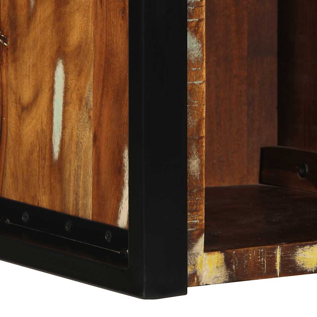 vidaXL Κομοδίνο Πολύχρωμο 40x35x40 cm Στερεό ξύλο αναγεννημένο