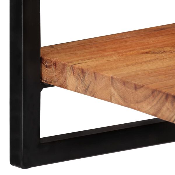 vidaXL Ράφια Τοίχου 2 Τεμ. 25x25x35 εκ. Μασίφ Ξύλο Ακακίας & Ατσάλι