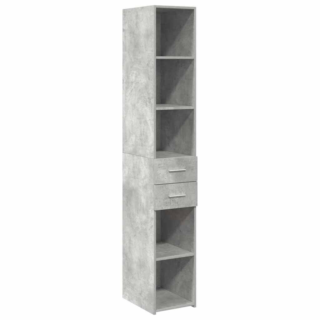 vidaXL Ντουλάπι Αποθήκευσης Στενό Γκρι 30x42,5x225 εκ. Επεξεργ. Ξύλο