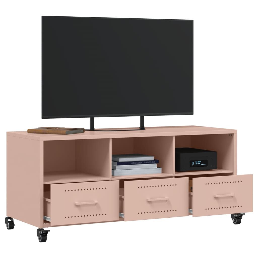 vidaXL Έπιπλο Τηλεόρασης Ροζ 100,5x39x43,5 εκ. Ατσάλι