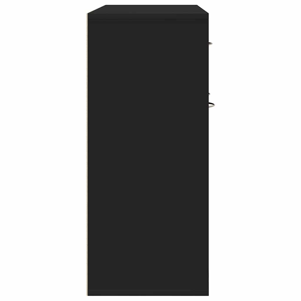 vidaXL Μπουφές Μαύρος 88 x 30 x 70 εκ. από Επεξ. Ξύλο