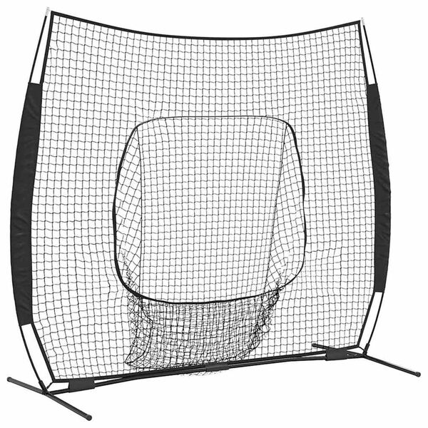 vidaXL Μπέιζμπολ & Σόφτμπολ Μαύρο 250 x 106 x 209 εκ. Πολυεστέρας