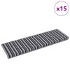 vidaXL Αυτοκόλλητα Ματ Σκαλοπατιών Ριγέ 15 pcs Γκρι 65 x 21 x 4 cm