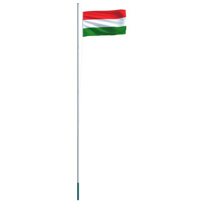 vidaXL Σημαία Ουγγαρίας 6,2 μ. με Ιστό Αλουμινίου