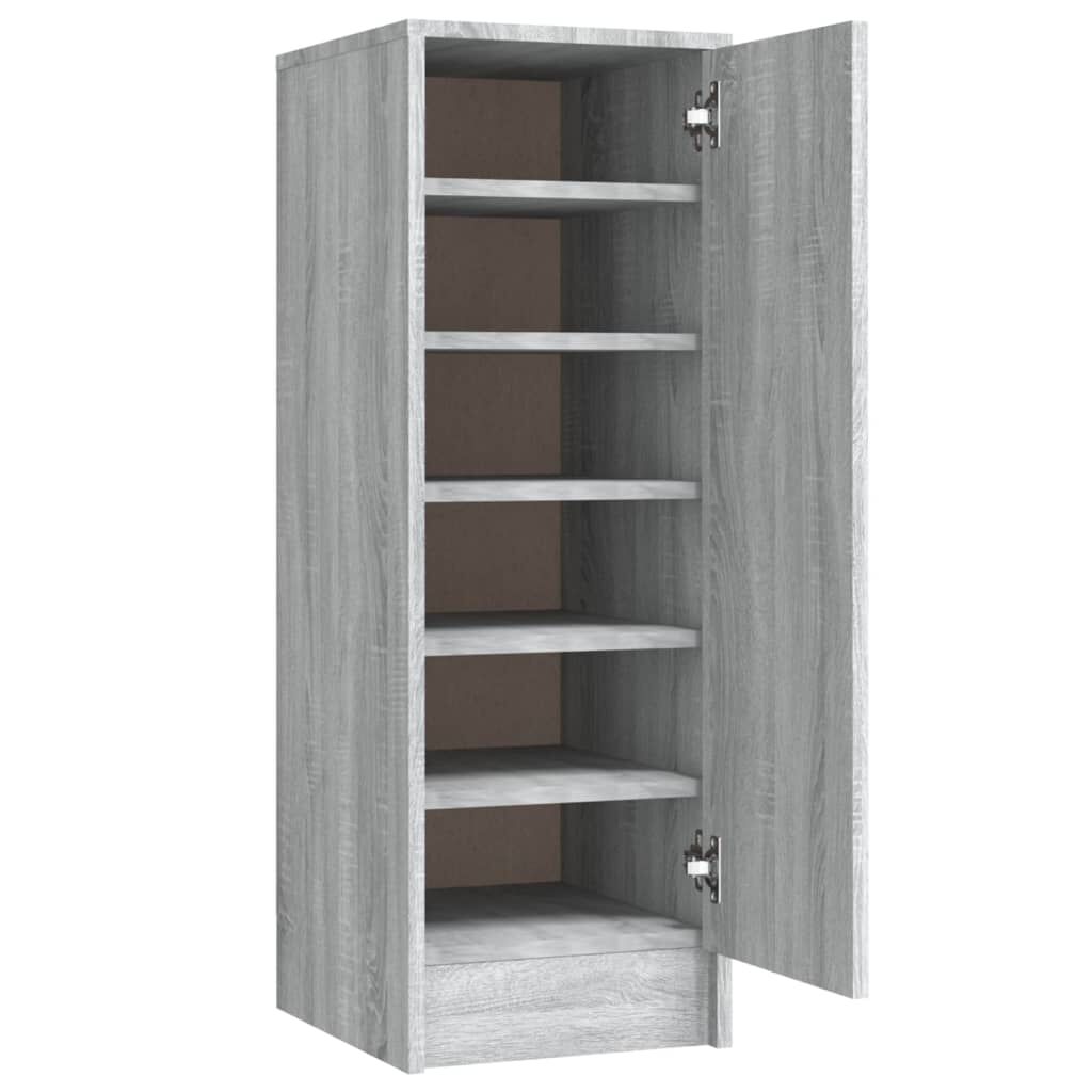 vidaXL Παπουτσοθήκη Γκρι Sonoma 32x35x92 εκ. από Επεξεργασμένο Ξύλο