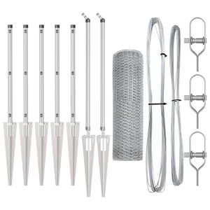 vidaXL Φράχτης με Στήλες. Ασημί 0.4 x 10 μ Ατσάλι με επικάλυψη PVC