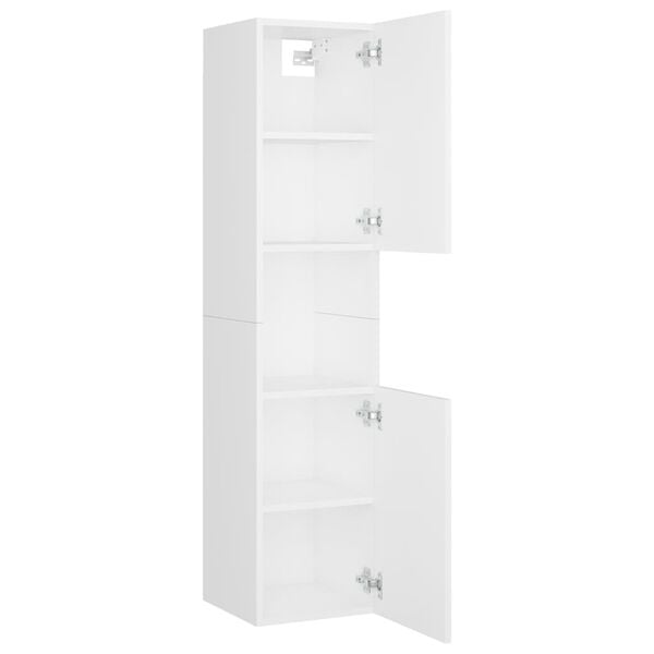 vidaXL Στήλη Μπάνιου Λευκή 30 x 30 x 130 εκ. από Επεξ. Ξύλο