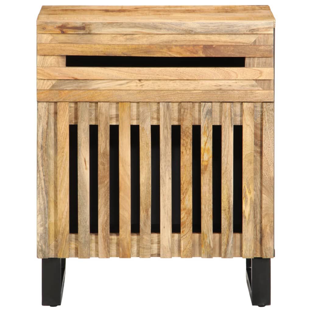 vidaXL Κομοδίνο 50 x 34 x 60 εκ. από Μασίφ Ακατέργαστο Ξύλο Μάνγκο