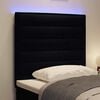 vidaXL LED κεφαλάρι με φώτα λωρίδας LED Επιτοίχιο Μαύρο 100 cm ύφασμα