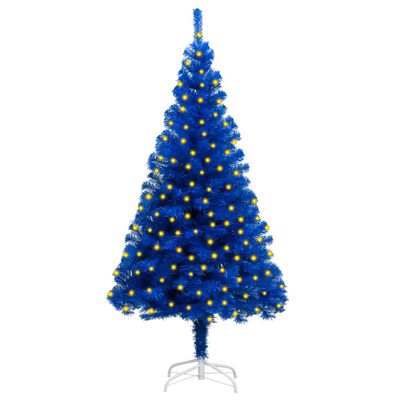 vidaXL Χριστουγεν. Δέντρο Προφωτισμένο Τεχνητό Βάση Μπλε 150εκ
