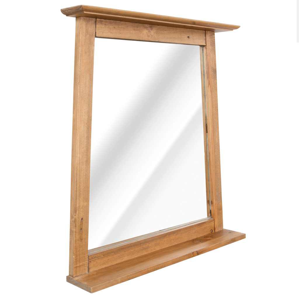 vidaXL Καθρέφτης Μπάνιου 70 x 12 x 79 εκ. από Μασίφ Ξύλο Πεύκου