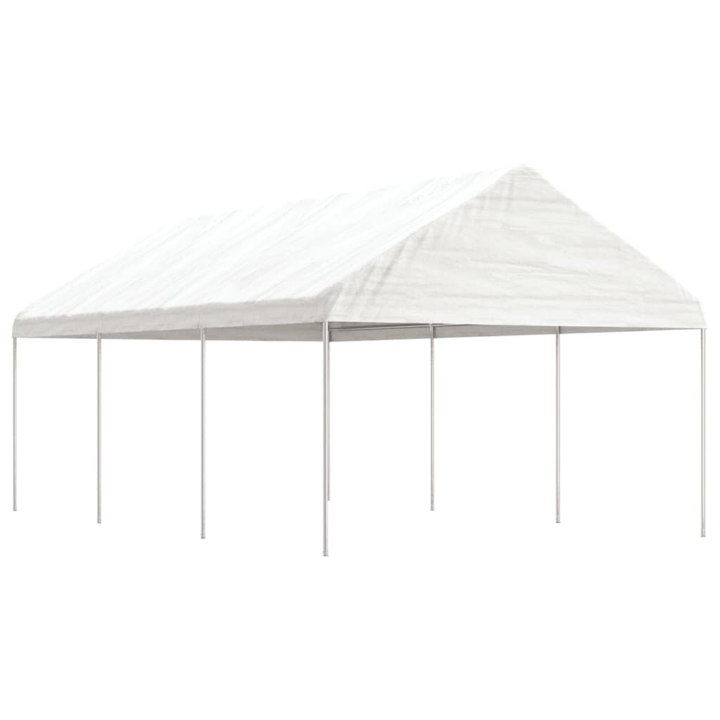 vidaXL Κιόσκι με Τέντα Λευκό 6,69 x 4,08 x 3,22 μ. από Πολυαιθυλένιο