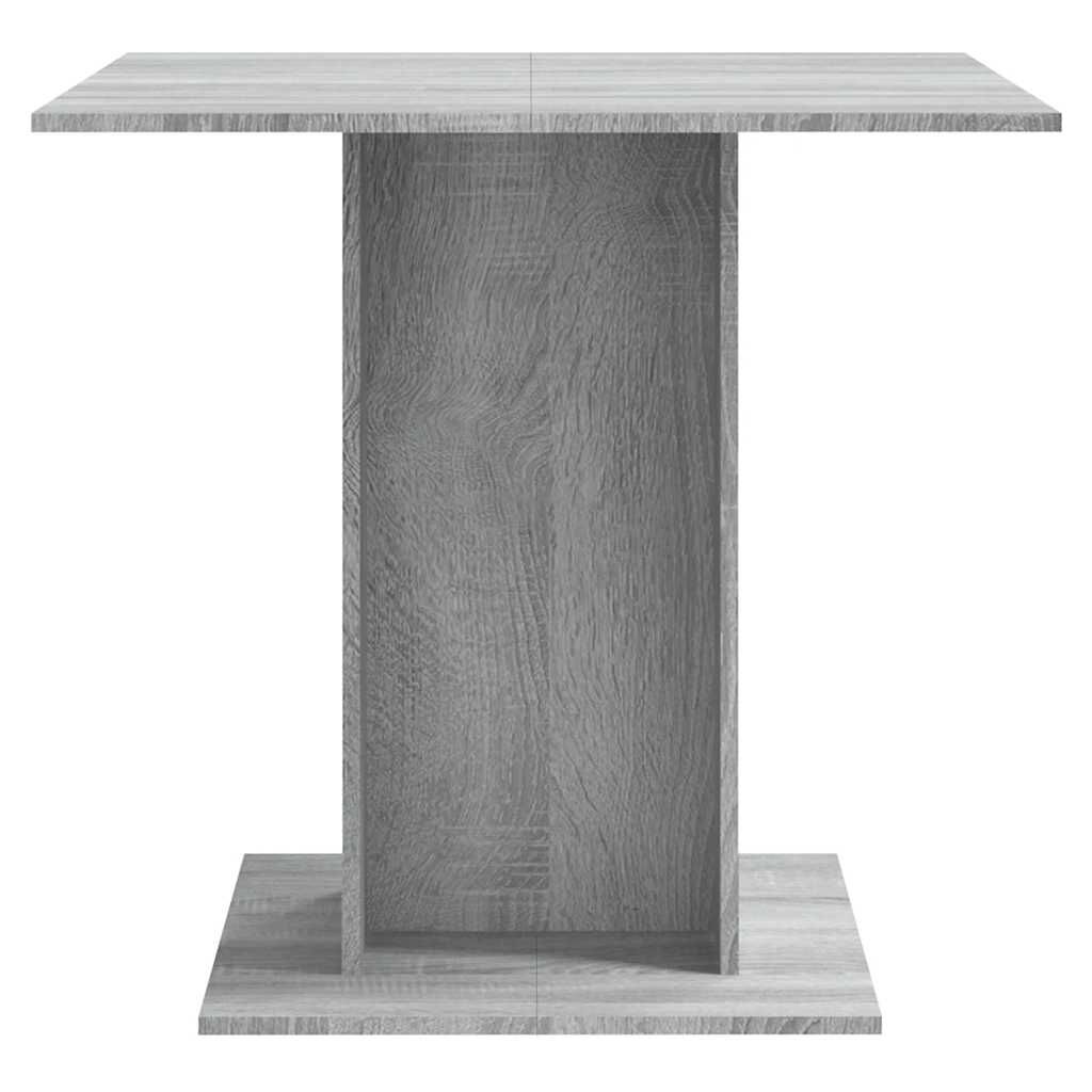vidaXL Τραπεζαρία Γκρι Sonoma 80x80x75 εκ. από Επεξεργασμένο Ξύλο