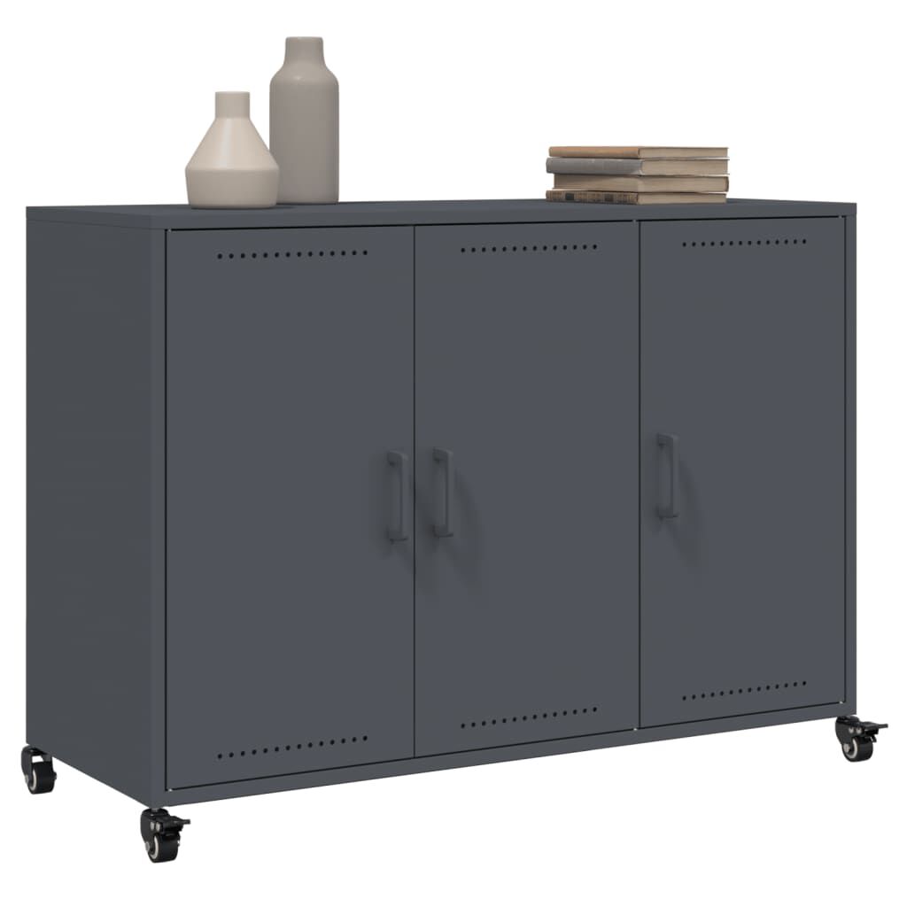vidaXL Ντουλάπι Ανθρακί 100,5x39x72 εκ. από Χάλυβα
