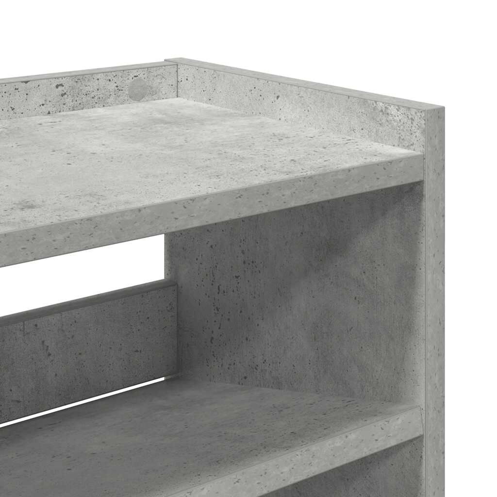Ράφι παπουτσιών vidaXL Γκρι μπετόν 80x25x62 cm Κατασκευασμένο ξύλο