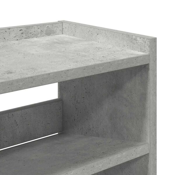 Ράφι παπουτσιών vidaXL Γκρι μπετόν 80x25x62 cm Κατασκευασμένο ξύλο