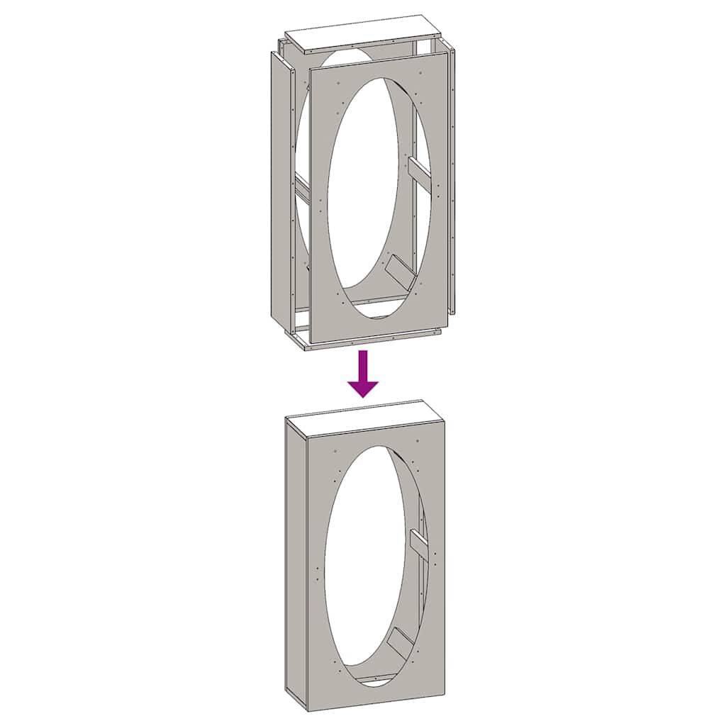vidaXL Ράφι Καυσόξυλων Λευκό 50x23x100 εκ. Χάλυβας ψυχρής έλασης
