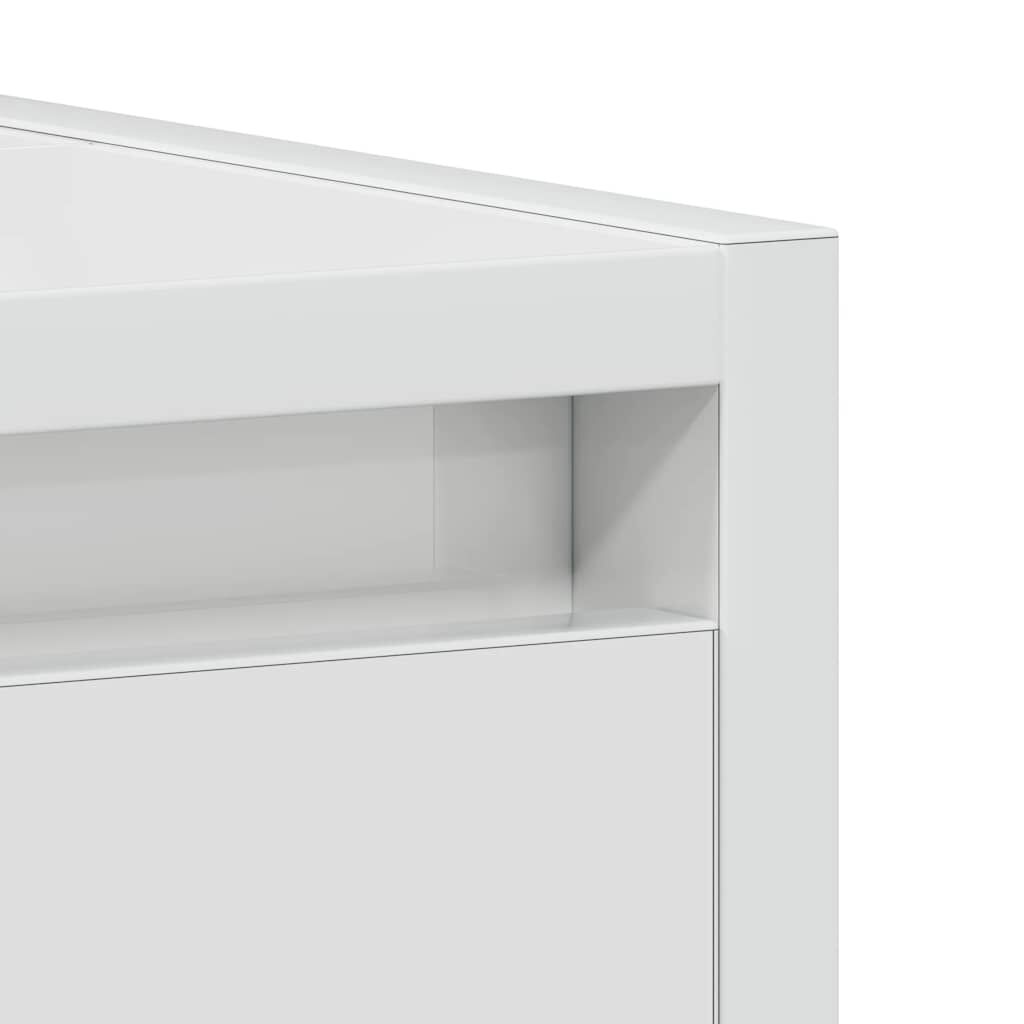 vidaXL Ντουλάπι Νιπτήρα Γυαλιστερό Λευκό 60 x 33 x 61 εκ. Επεξ. Ξύλο
