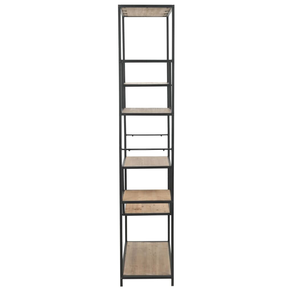 vidaXL Βιβλιοθήκη 90,5x35x180 εκ. από Μασίφ Ξύλο Ελάτης / Ατσάλι
