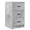 vidaXL Κομοδίνο Γκρι σκυροδέματος 38 x 38 x 66 εκ Επεξεργασμένο ξύλο