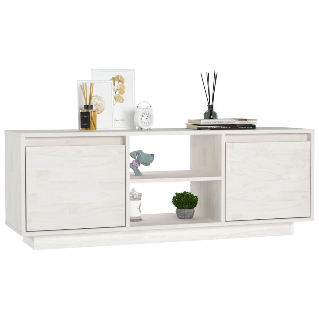 vidaXL Έπιπλο Τηλεόρασης 110 x 30 x 40 εκ. από Μασίφ Ξύλο Πεύκου