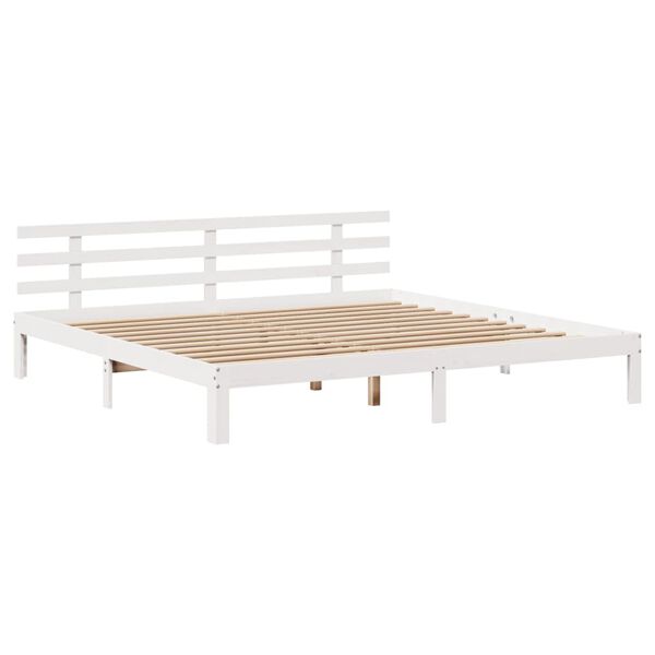 vidaXL Κρεβάτι Βιβλιοθήκη Χωρίς Στρώμα 180x200 εκ Μασίφ Ξύλο Πεύκου