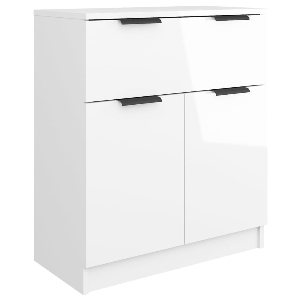 vidaXL Ντουλάπι Γυαλιστερό Λευκό 60 x 30 x70 εκ. Επεξεργασμένο Ξύλο