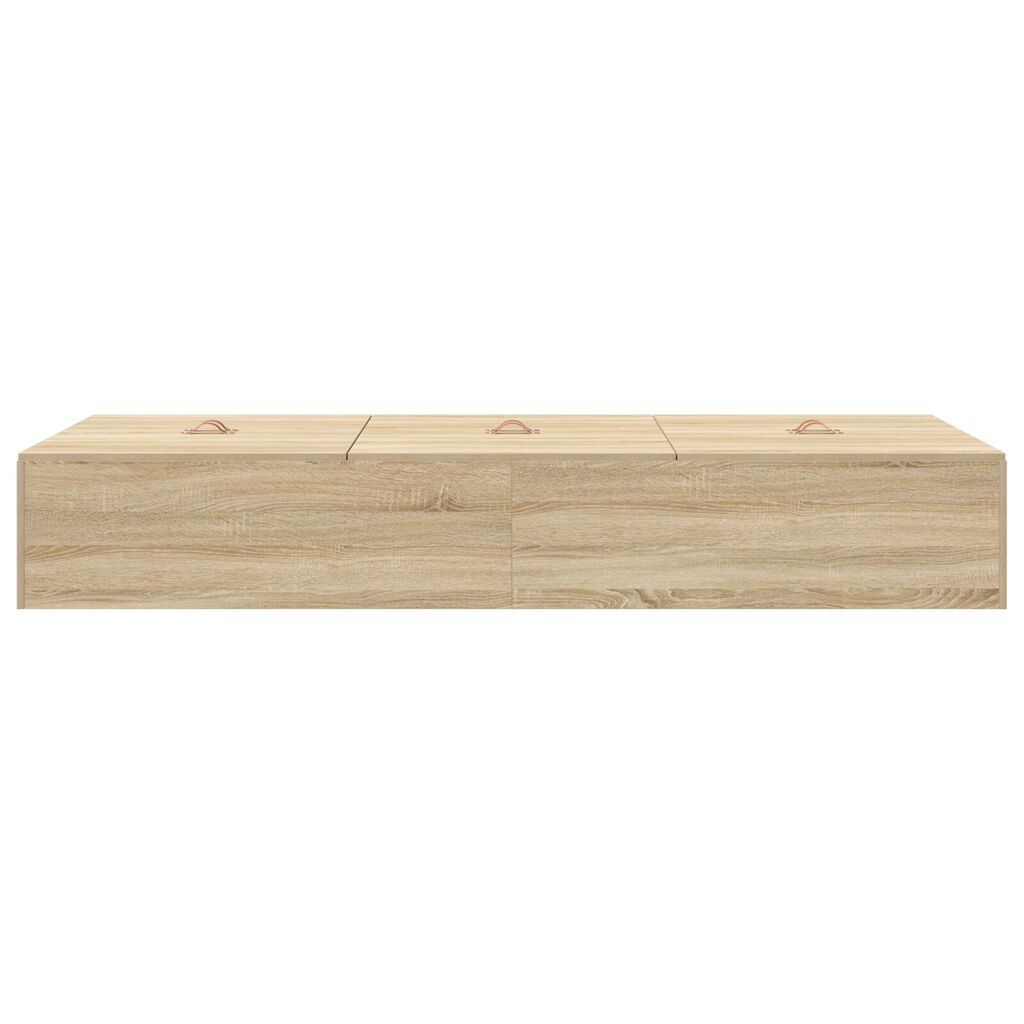 vidaXL Κρεβάτι αποθήκευσης με πλαίσιο Sonoma Oak 80x200 εκ