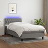 vidaXL &Kappa;&rho;&epsilon;&beta;ά&tau;&iota; Boxspring &mu;&epsilon; &Sigma;&tau;&rho;ώ&mu;&alpha; & LED &Sigma;&kappa;.&Gamma;&kappa;&rho;&iota; 90x200 &epsilon;&kappa;. &Upsilon;&phi;&alpha;&sigma;&mu;ά&tau;&iota;&nu;&omicron;