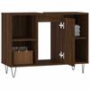 vidaXL Ντουλάπι Μπάνιου Καφέ Δρυς 80 x 33 x 60 εκ. Επεξεργασμένο Ξύλο