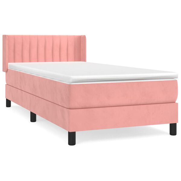 vidaXL &Kappa;&rho;&epsilon;&beta;ά&tau;&iota; Boxspring &mu;&epsilon; &Sigma;&tau;&rho;ώ&mu;&alpha; &Rho;&omicron;&zeta; 100x200 &epsilon;&kappa;. &Beta;&epsilon;&lambda;&omicron;ύ&delta;&iota;&nu;&omicron;