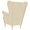 vidaXL πολυθρόνα Cream 74x84x100 cm Ύφασμα