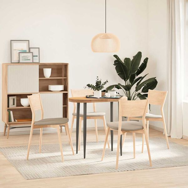 vidaXL Επιτραπέζια επιφάνεια 80x40x4 εκ. από Μασίφ Ξύλο Δρυός Οβάλ