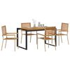 vidaXL Σέτ φαγητού για κήπο 5 pcs Μπεζ 140 x 80 x 75 cm