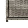 vidaXL Ντουλάπι Αποθήκευσης Κήπου Γκρι 55x55x111 εκ. Συνθετικό Ρατάν