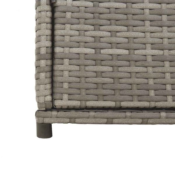 vidaXL Ντουλάπι Αποθήκευσης Κήπου Γκρι 55x55x111 εκ. Συνθετικό Ρατάν