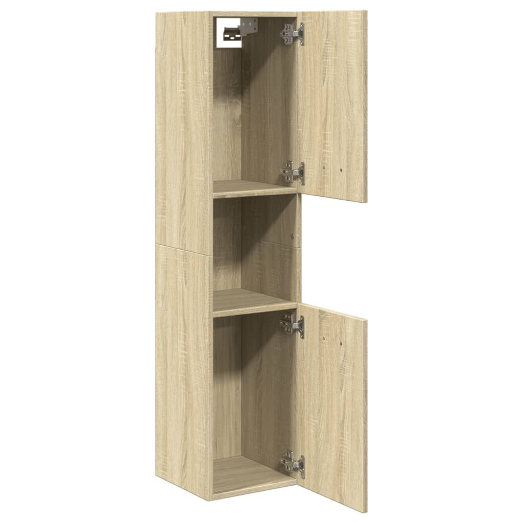 vidaXL Στήλη Μπάνιου Sonoma Δρυς 30 x 30 x 130 εκ. από Επεξ. Ξύλο