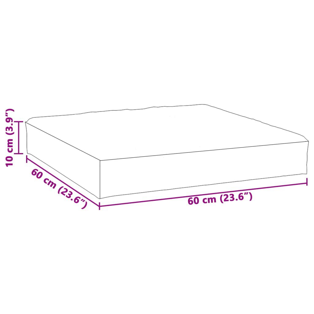 vidaXL Μαξιλάρι Παλέτας Μπλε 60x60x9,5 εκ. Ύφασμα