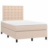 vidaXL Κρεβάτι Boxspring με Στρώμα Καπουτσίνο 120x200εκ.από Συνθ.Δέρμα