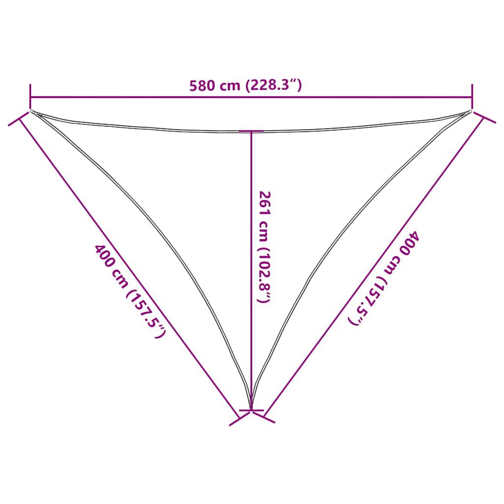 vidaXL Πανί Σκίασης Κίτρινο 4 x 4 x 5,8 μ. 160 γρ./μ² από HDPE